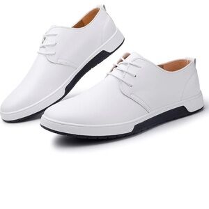 Classic White Men's Derby Shoes